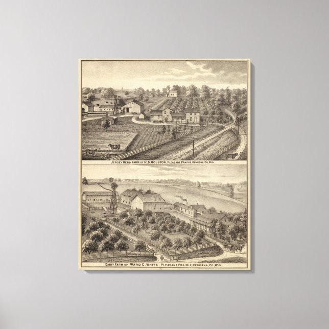 Mejerianläggningar i RS Houston och WC White Canvastryck (Framsida)