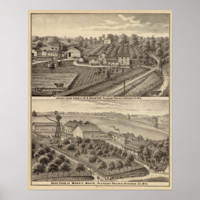 Mejerianläggningar i RS Houston och WC White Poster (Framsidan)