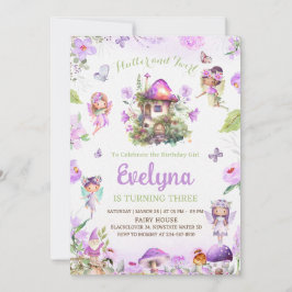 Mejeriblommor Uppmaning till Lila två gånger Inbjudningar