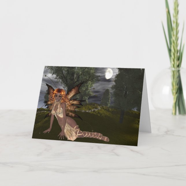 Mejeridesign för natten 1 - Fantasy-gratulationsko Helgkort (Framsida)