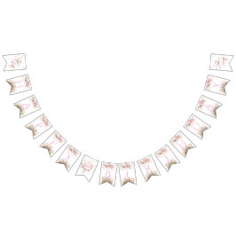 Mejerie Wildbloms Rosa Birthday-inbjudan Vimplar