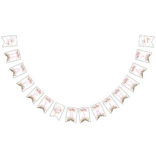Mejerie Wildbloms Rosa Birthday-inbjudan Vimplar