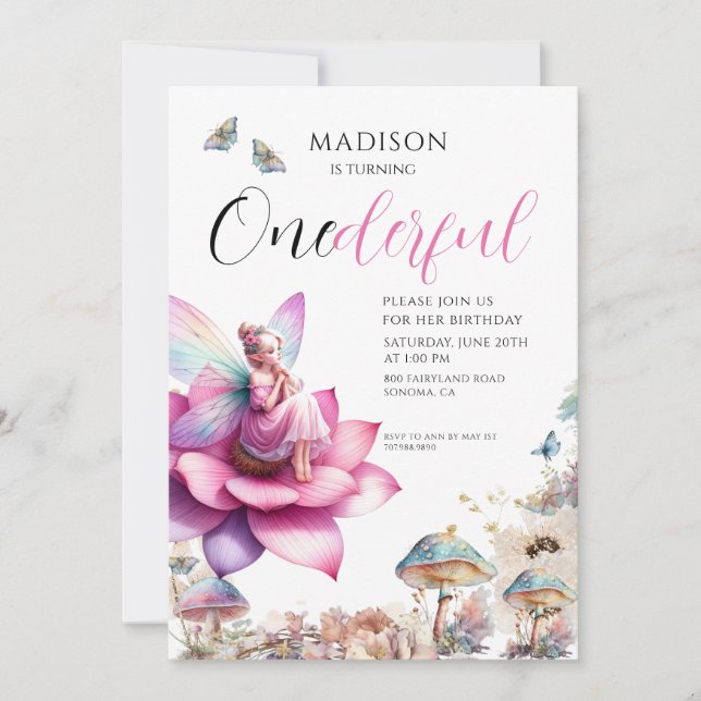 Mejeriet 1:a födelsedag - ombytlig skog inbjudningar (Framsida)