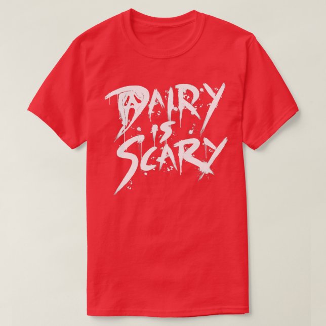 Mejeriet är Scary Mjölk Plant Based Vegan T Shirt (Design framsida)