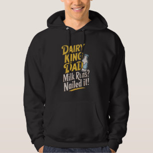 Mejeriet Kung Pappa Mjölk Springa Nail Nagog det r Hoodie