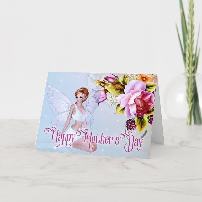 Mejeriet med Peonies - Fantasy Mors dag Card Kort (Framsida)