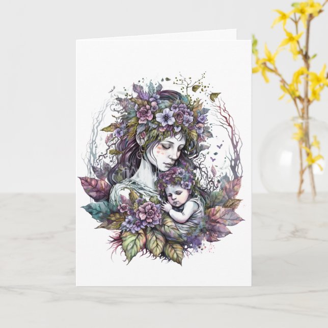 Mejeriet Mor och Personligen Mors dag Kort (Gul blomma)