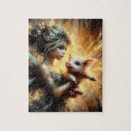 Mejeriet och hennes gris pussel