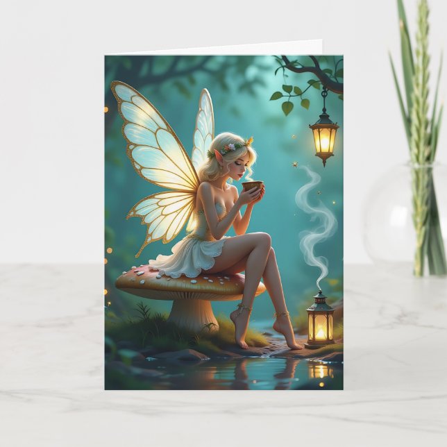 Mejeriet och kaffet Théte Birthday för henne Kort (Framsida)