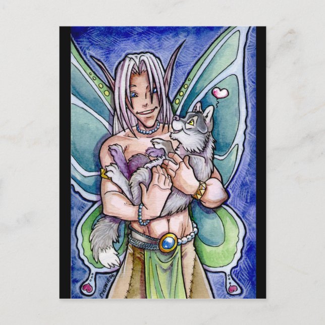 Mejeriet och Varg Unge vykort (Framsida)