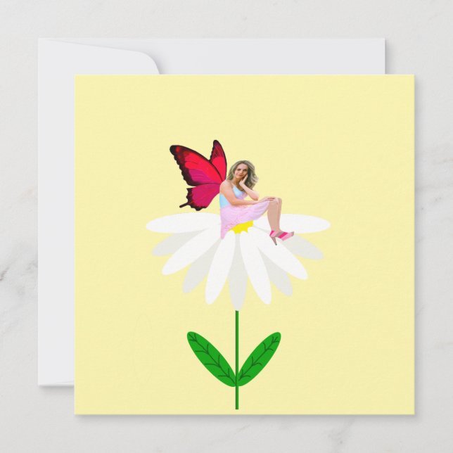 Mejeriet på anteckningskort för vit Daisy (Framsida)