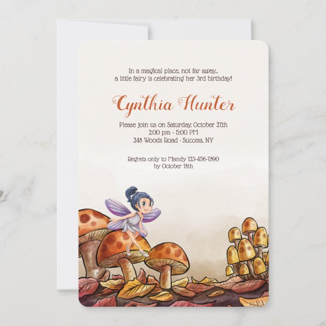 Mejeriet på en svamptävling inbjudningar (Framsida)