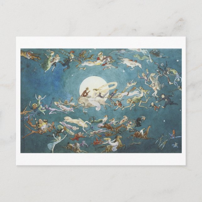 Mejeriet runt Måne Vykort (Framsida)