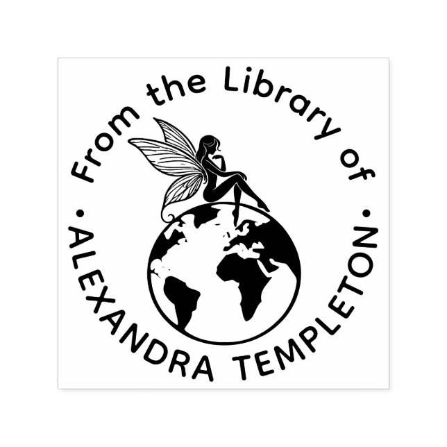 Mejeriet Sitta överst på världsdelen #1 Bibliotek  Självfärgande Stämpel (Design)