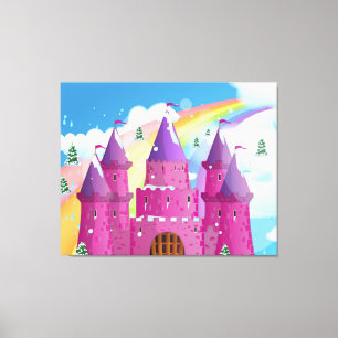 Mejeriet-svan castle Rainbow Canvastryck