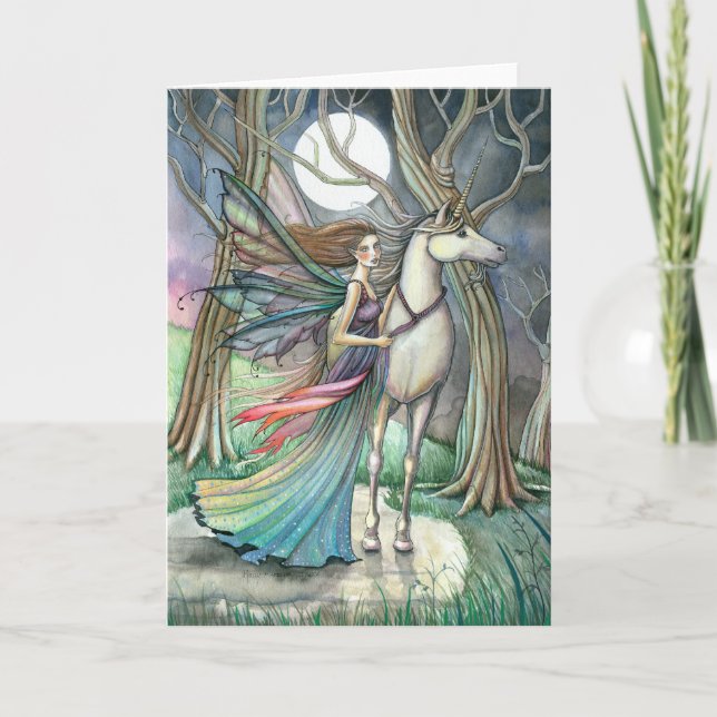 Mejeriet Unicorn Fantasy Greeting Card blank Kort (Framsida)