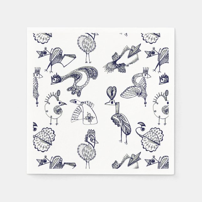 Mejerifåglar, kaffe mugg pappersservett (Framsidan)