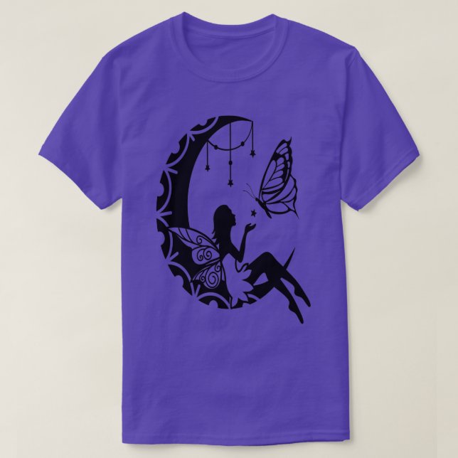 Mejerifjäril och magisk Måne-fjäril T Shirt (Design framsida)