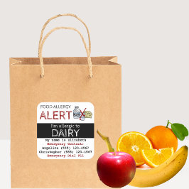 Mejerifoder Allergy Fyrkantigt Klistermärke