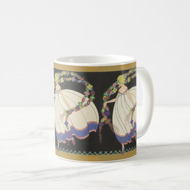 Mejerifrys med blommor kaffemugg (Framsida höger)