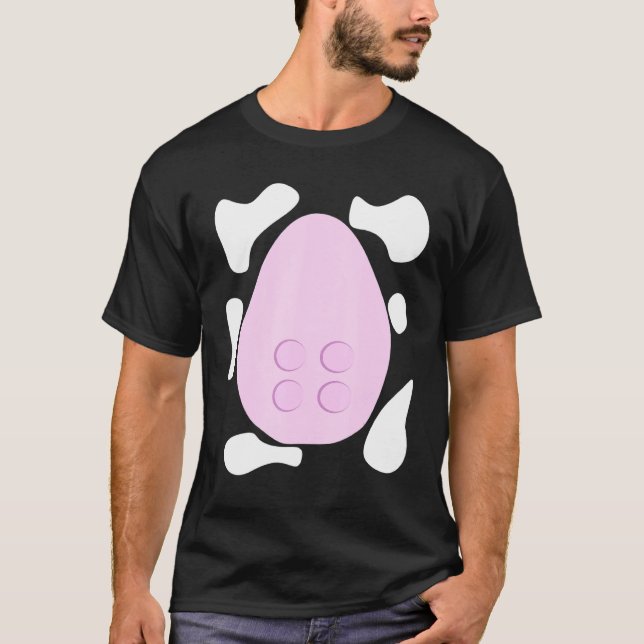 Mejerigård Ko Enkel Dräkt T Shirt (Framsida)