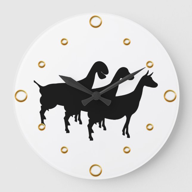 Mejerigetter Silhouette Wall Clock Stor Klocka (Framsida)
