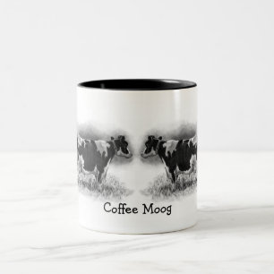 MEJERIKON, RITAR KONST: REALISM: kaffe "moog ", Två-Tonad Mugg