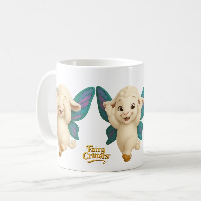 Mejerikritiker™ Fairy Lamb Kaffemugg (Framsida vänster)