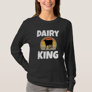 Mejerikung Nötkreatursuppfödare Jordbruk Retro Ko T Shirt