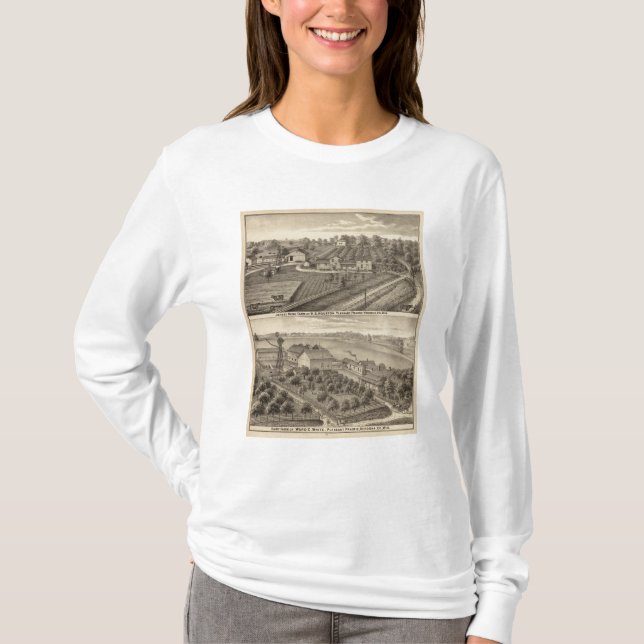 Mejerilantgårdar av vit för RS Houston och WC- T-shirt (Framsida)