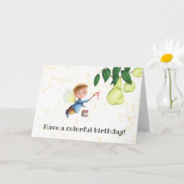 Mejerimålningspäron, Personlig födelsedagskort Kort (Liten växt)