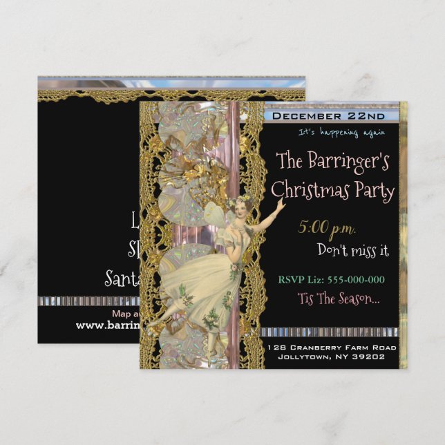 Mejeripåminnelse - inbjudan till julfest (Fram/baksida)