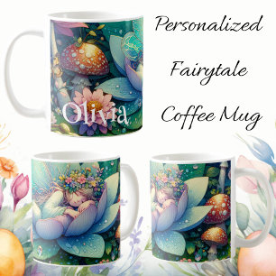 Mejeripjäs på en Flower Fairytale-Personlig Kaffemugg