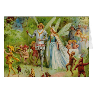Mejeriprins och Thumbelina i Magic Wood Hälsningskort
