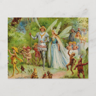Mejeriprins och Thumbelina i Magic Wood Vykort