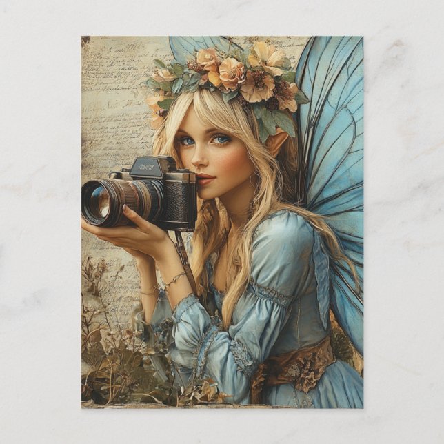 Mejeriprodukter med kamerablandad mediesamling vykort (Framsida)