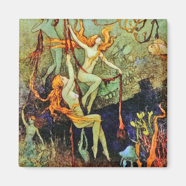 Mejeriprodukter - Sjöjungfruar av Warwick Goble Magnet (Framsidan)