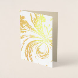 "Mejeriskt Trollspö" Tomt guldkort med kuvert Folierat Kort