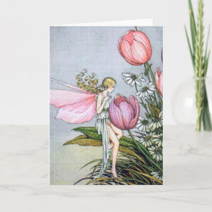 Mejeritulips Vintage Illustration Greeting Card Kort