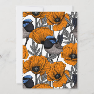 Mejerivat och orange vallmoblommor 2