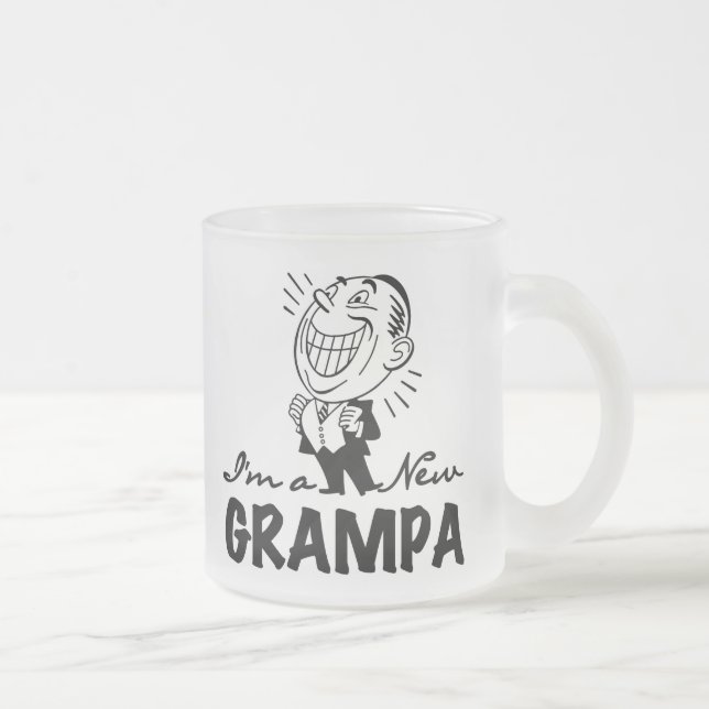 Mejla nya Grampa T-tröjor och presenter Frostad Glasmugg (Höger)