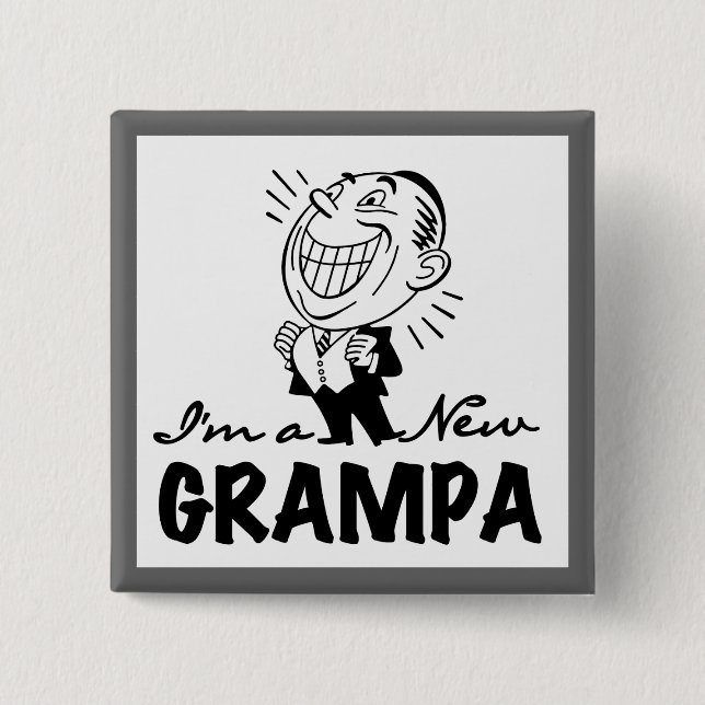 Mejla nya Grampa T-tröjor och presenter Knapp (Framsida)
