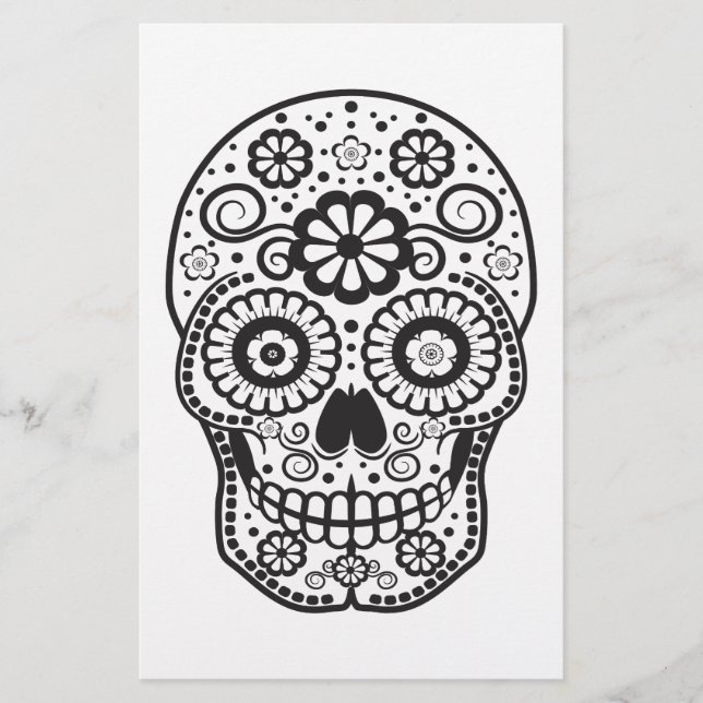Mejla socker Skull Brevpapper (Framsida)