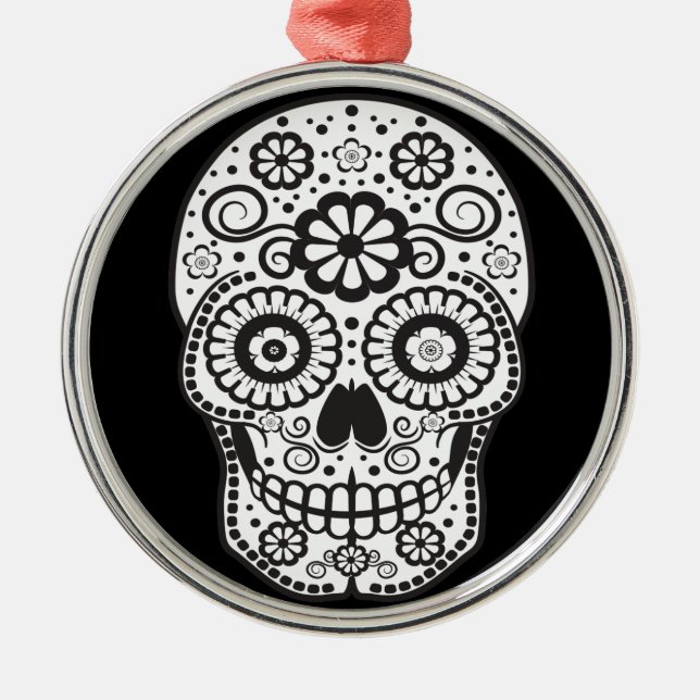 Mejla socker Skull Julgransprydnad Metall (Framsidan)