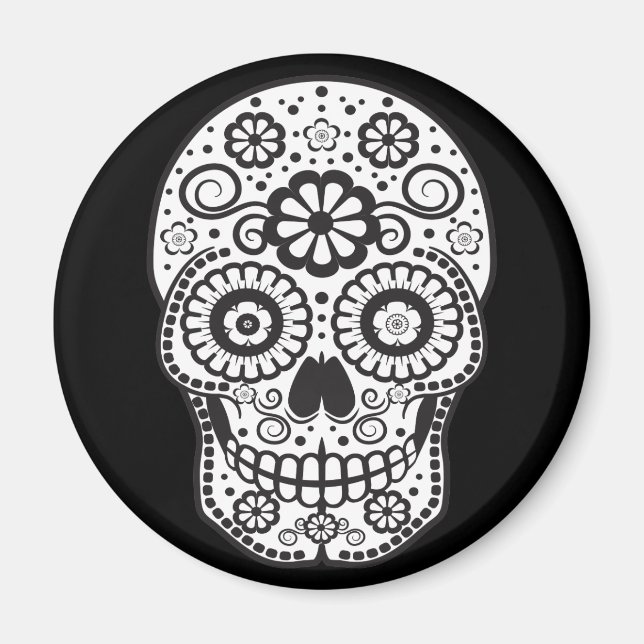 Mejla socker Skull Magnet (Framsidan)