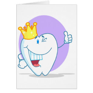 Mejla Tecknade figurer med gyllene Krona Hälsningskort