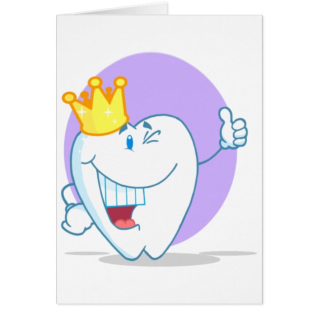 Mejla Tecknade figurer med gyllene Krona Hälsningskort (Framsidan)