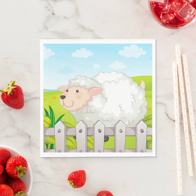 Mejlande får pappersservett (Skapare uppladdad)