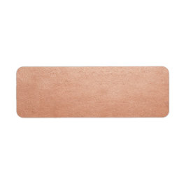 Mejling av Adress i Copper Faux Foil DIY Template Returadress Etikett