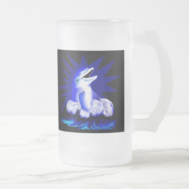 Mejling Dolphin Frostat Ölglas (Höger)